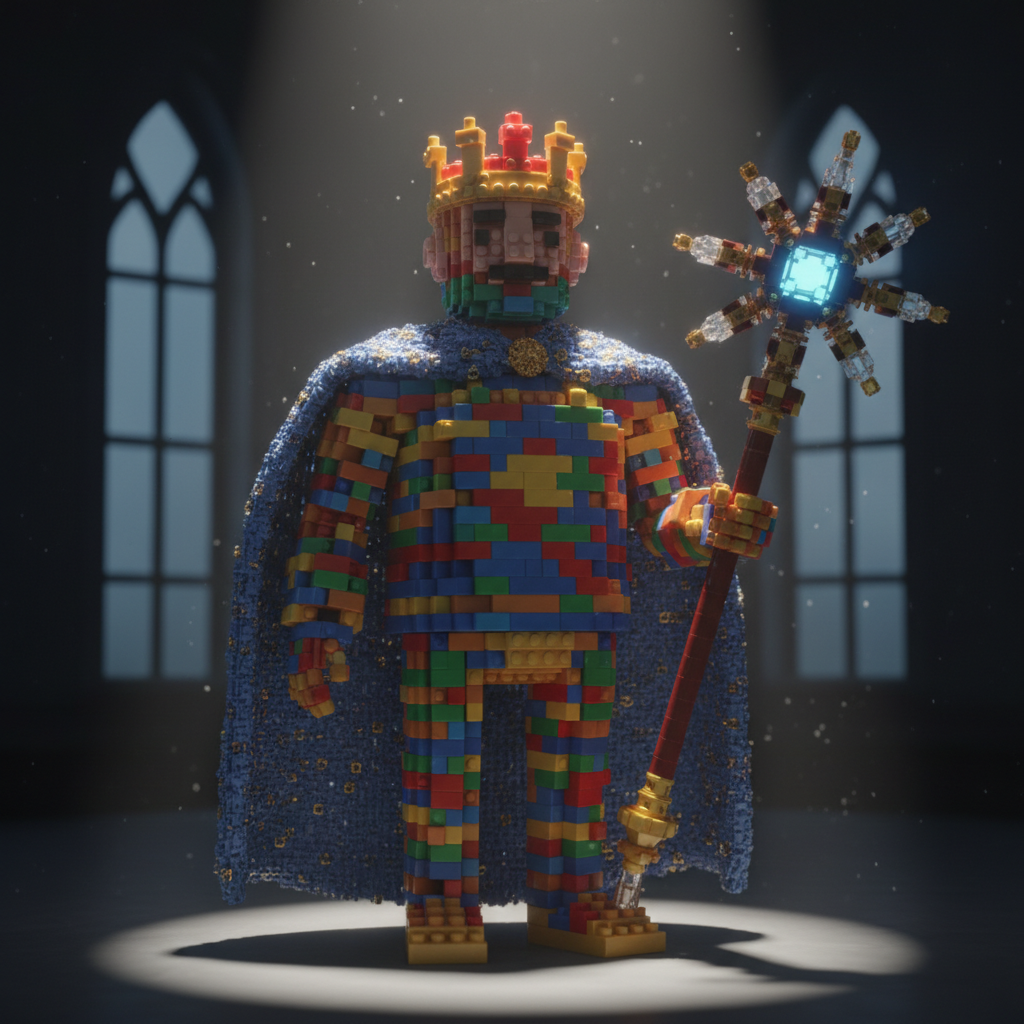 큐브로 이루어진 마을 풍경